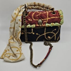 Kurt Geiger London Kensington Quilted Nylon Scarf Handle Shoulder Satchel Bag. 